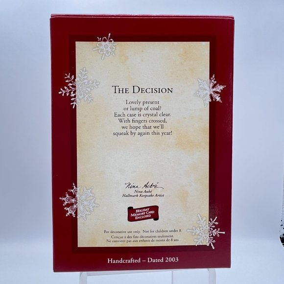 Hallmark Keepsake THE DECISION Santa Claus Ornament New In Box 2003 - Picture 6 of 9